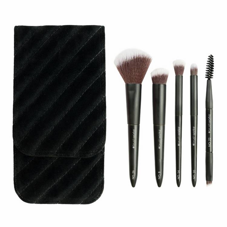 Brushworks mini travel face and eye brush set, UK version