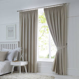 Argos Fusion Dijon Natural Blackout Pencil Pleat Curtains 117x137cm- Buy online at McGrocer