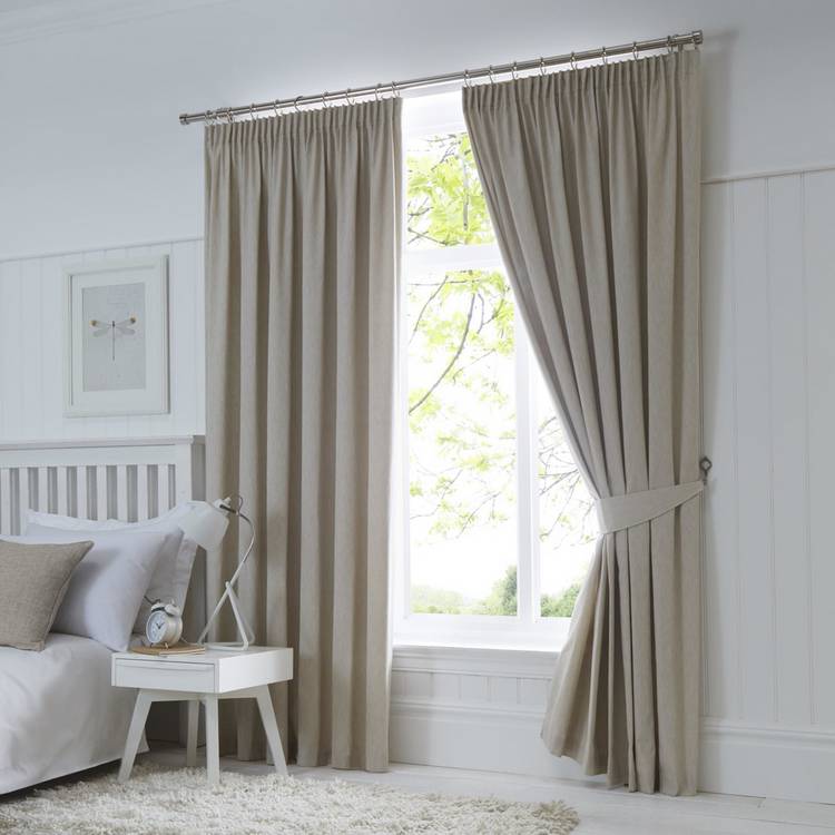 Fusion Dijon blackout curtains natural 117x137cm, UK version