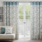 Argos Fusion Beechwood Leaf Eyelet Curtains Duck Egg 117x137cm- Buy online at McGrocer