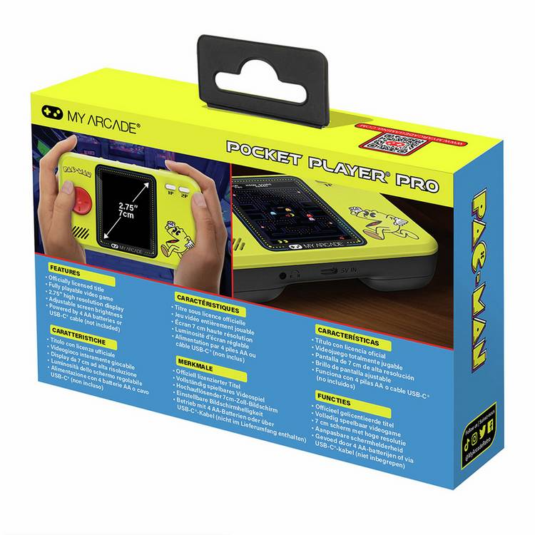 My Arcade Pac-Man Pocket Player Pro retro gaming system - British product