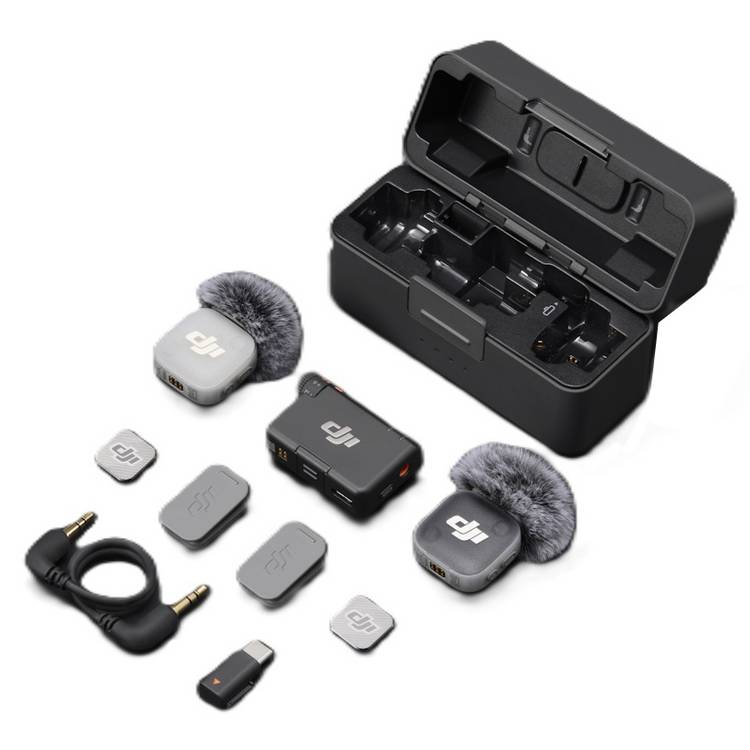 DJI Mic Mini 2 wireless microphone system with charging case, imported from the UK