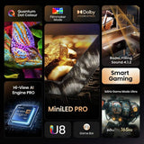 Hisense 85U8QTUK MiniLED 85-inch TV - British product
