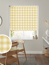 Next Sunshine Yellow Gingham Made To Measure Roller Blind- Buy online at McGrocer