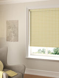 Sunshine yellow gingham made to measure roller blind (British brand)