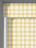Sunshine yellow gingham made to measure roller blind (British brand)