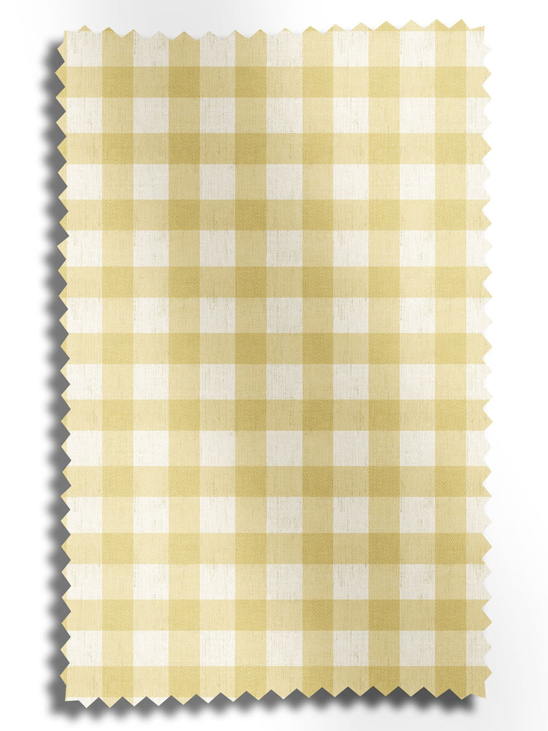 Sunshine yellow gingham made to measure roller blind (British brand)