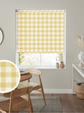Sunshine yellow gingham made to measure roller blind (British brand)