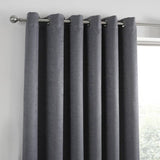 Fusion dim-out eyelet curtains charcoal 117x137cm - British product