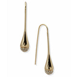 DKNY gold tone threader drop earrings 38mm, UK version