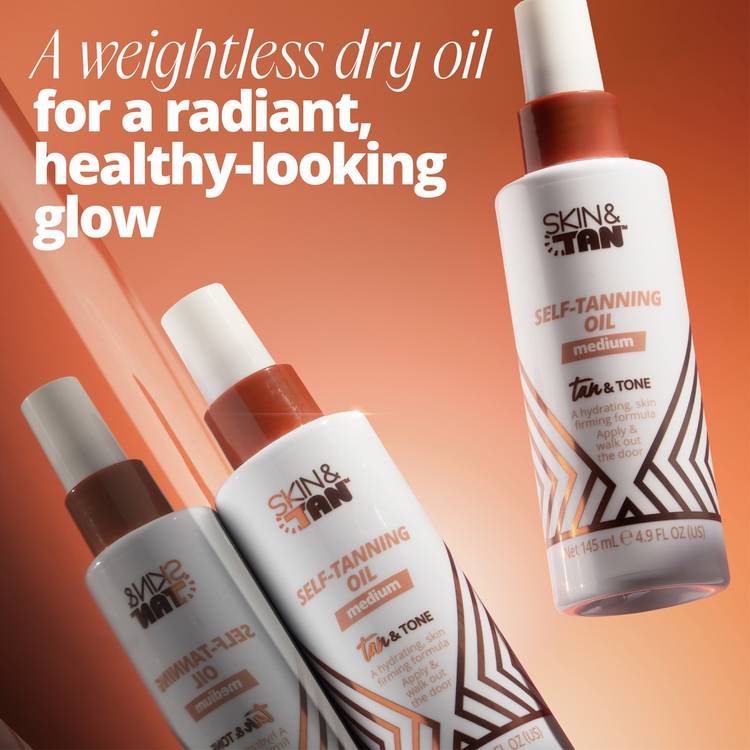 Skin and Tan Tan and Tone self-tanning oil 145ml - British product