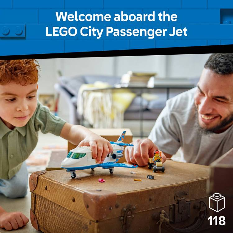 LEGO City Passenger Jet airplane building set, imported from the UK