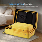 VonHaus 3-piece yellow hard shell suitcase set - British product
