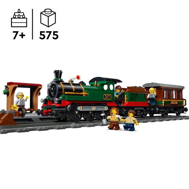 LEGO City Vintage Steam Train toy train set 575 pieces, imported from the UK