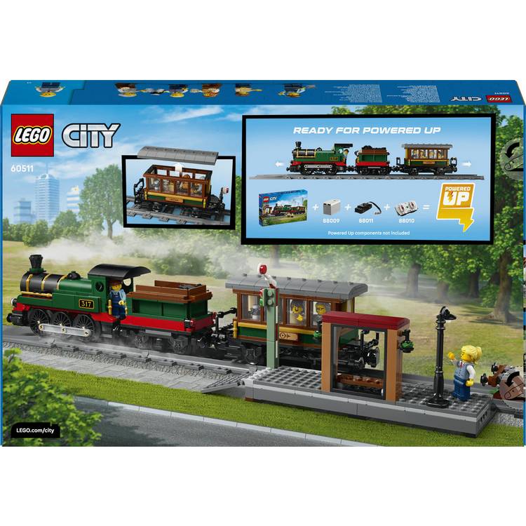 LEGO City Vintage Steam Train toy train set 575 pieces, imported from the UK
