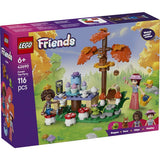 LEGO Friends Forest Tea Party building set with mini dolls and animal toys, UK version