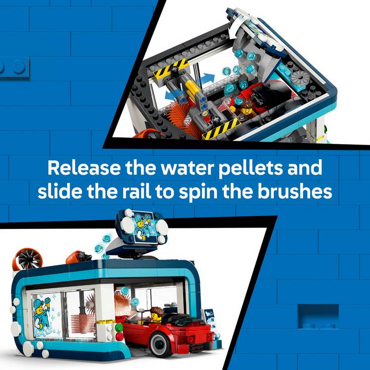 LEGO City Drive-Through Car Wash building set, imported from the UK