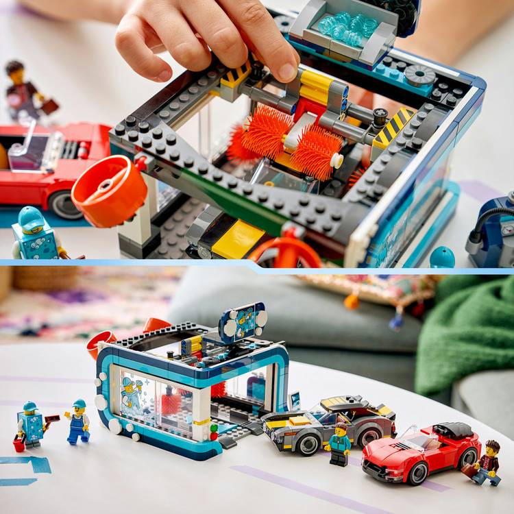 LEGO City Drive-Through Car Wash building set, imported from the UK