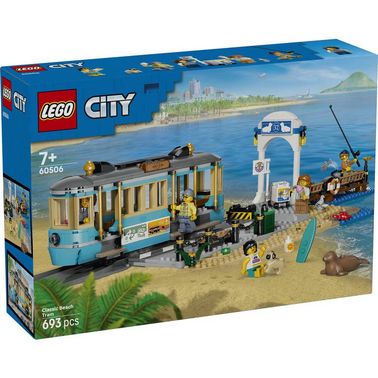 LEGO City Classic Beach Tram building set 60506, imported from the UK