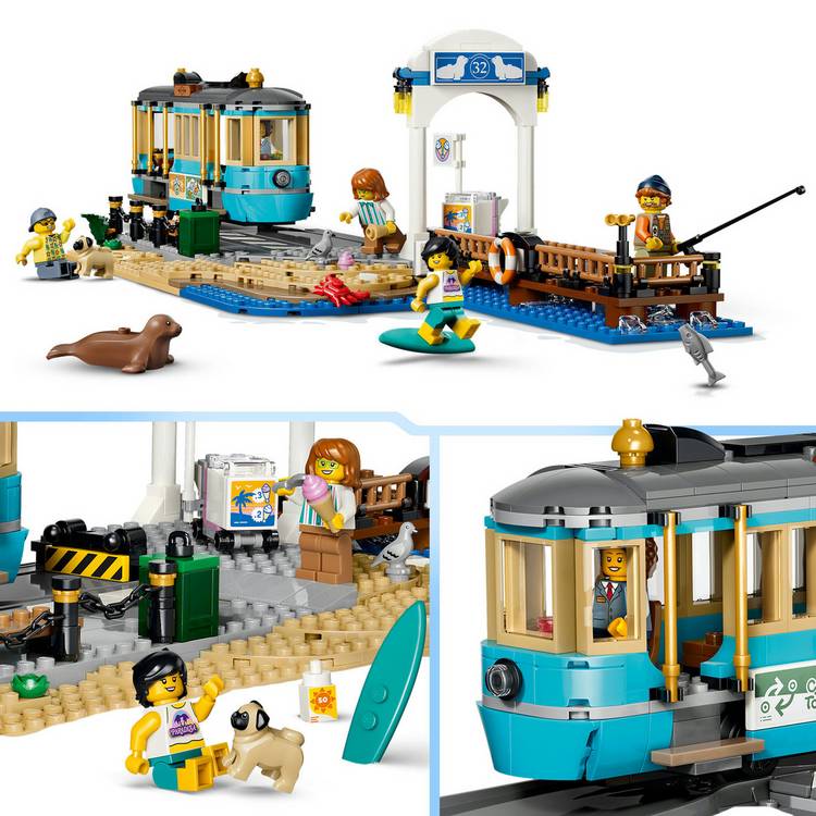 LEGO City Classic Beach Tram building set 60506, imported from the UK