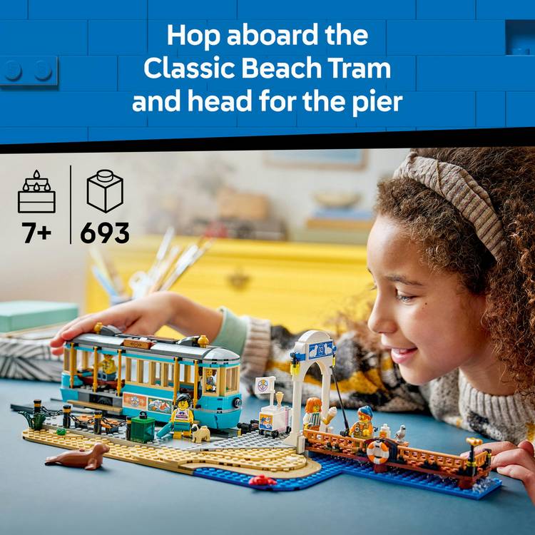LEGO City Classic Beach Tram building set 60506, imported from the UK