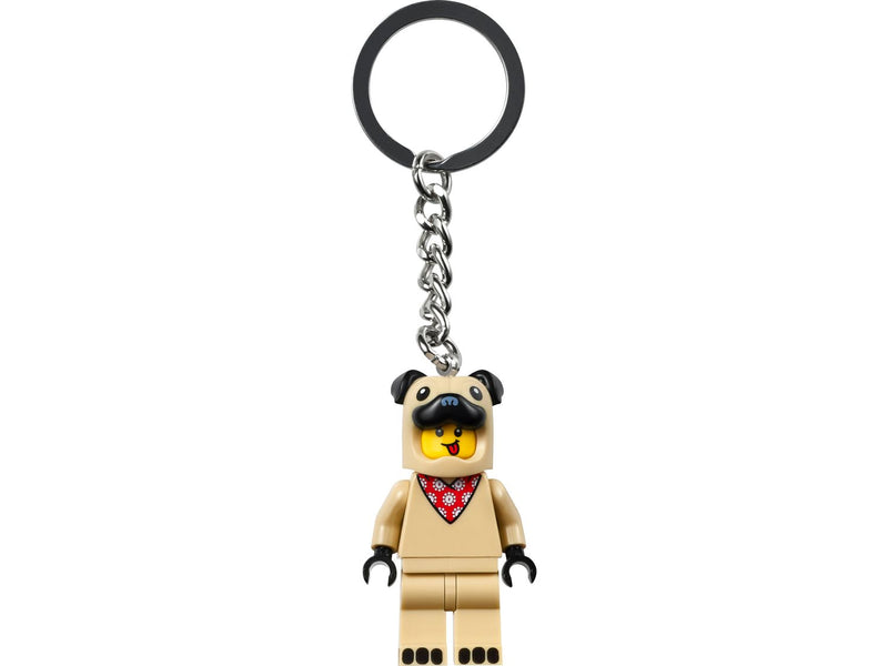LEGO French Bulldog Guy Keyring 9 cm, imported from the UK