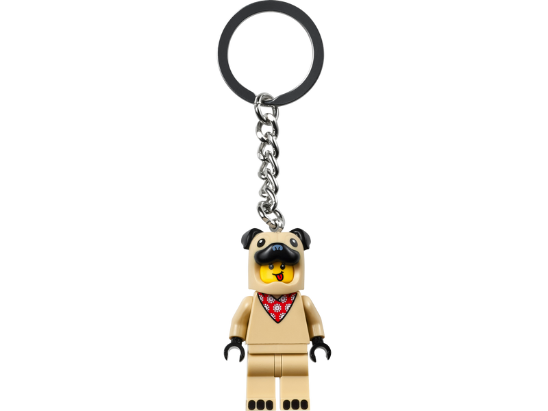 LEGO French Bulldog Guy Keyring 9 cm, imported from the UK