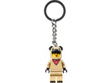 LEGO French Bulldog Guy Keyring 9 cm, imported from the UK