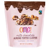 OMG milk chocolate almond toffee clusters 680g, imported from the UK