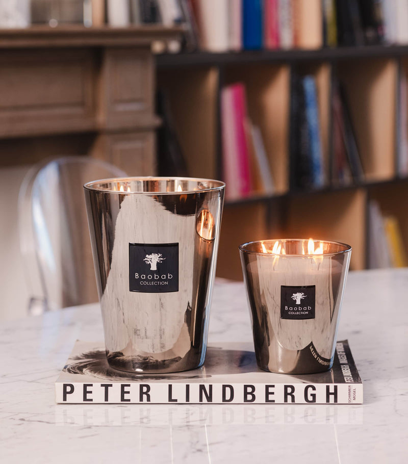 Baobab Collection Platinum Candle Grapefruit Amber 24cm - British product