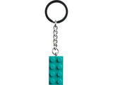 LEGO Brick Keyring Bright Bluish Green 8cm long - British product