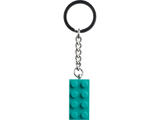 LEGO Brick Keyring Bright Bluish Green 8cm long - British product