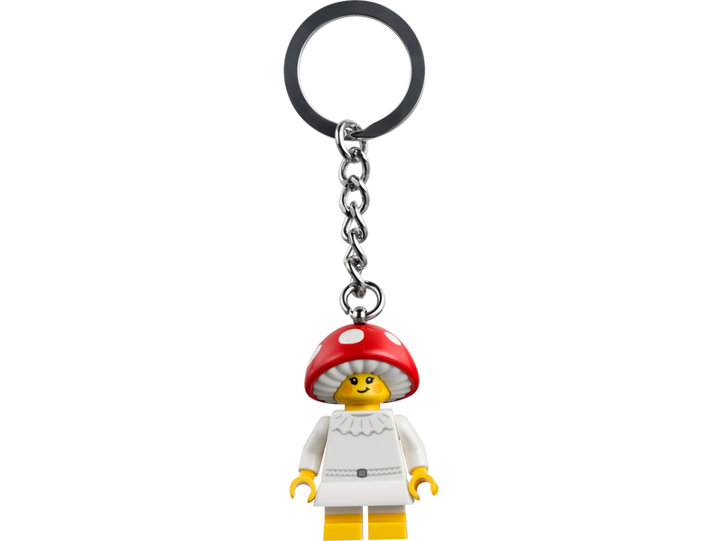 LEGO Mushroom Girl Keychain 9cm, imported from the UK