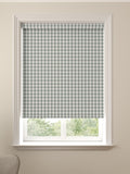 Sage green gingham roller blind 100% polyester, UK version