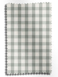 Sage green gingham roller blind 100% polyester, UK version