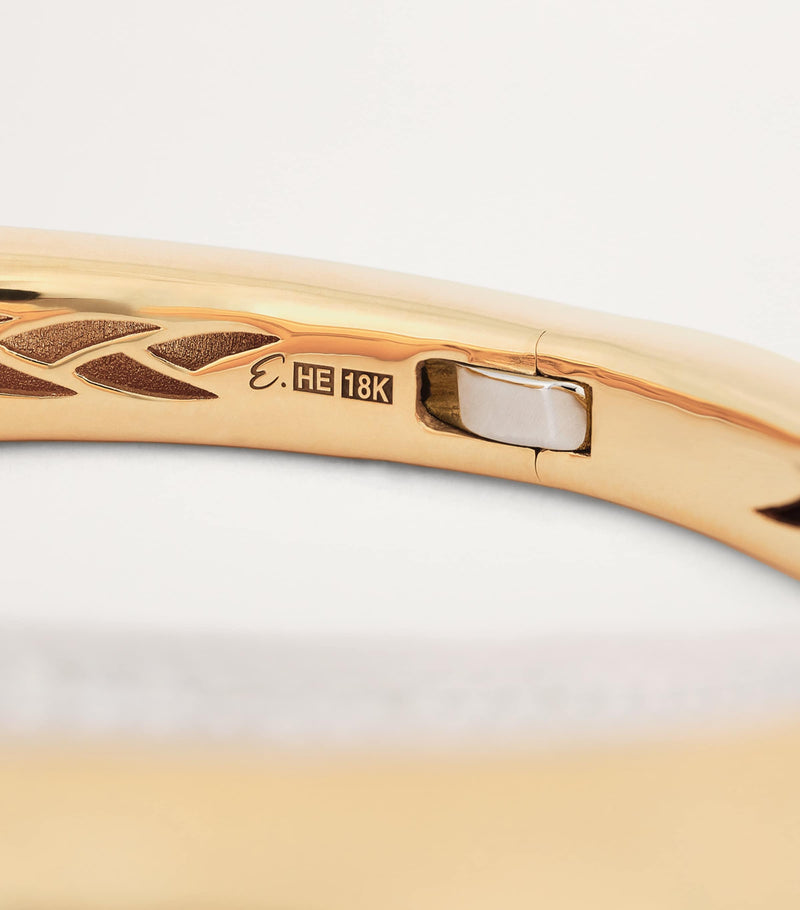 Engelbert Yellow Gold and Diamond Margareta Bangle - British product