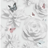 Superfresco Origami Floral wallpaper roll, imported from the UK