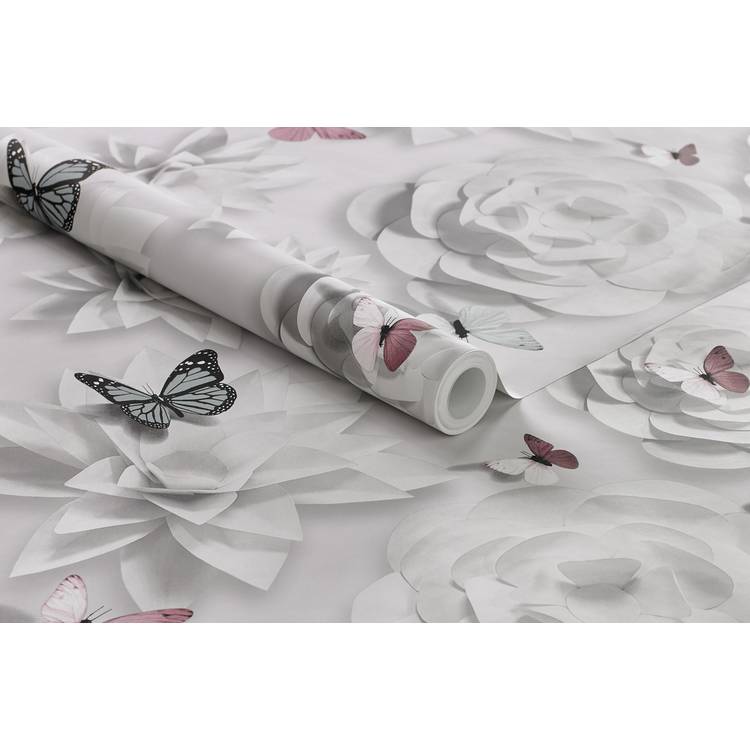 Superfresco Origami Floral wallpaper roll, imported from the UK