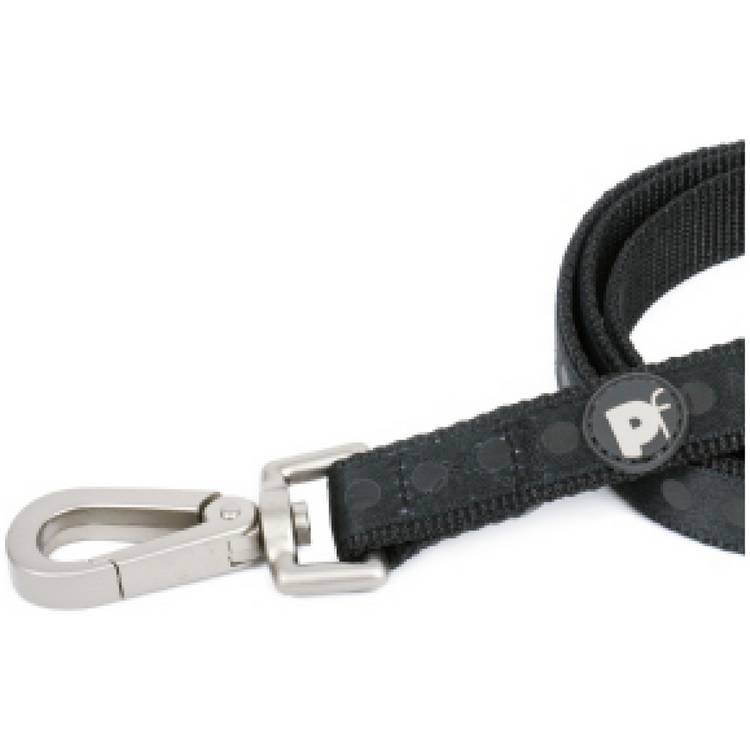 Petface black tonal dots dog lead medium, UK version