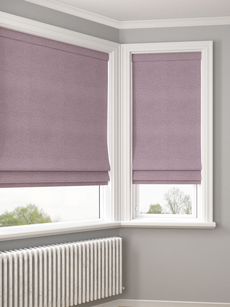 Purple Soho made to measure roman blind - British product