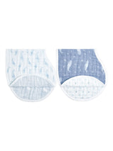 Next aden + anais Blue Cotton Muslin Oceanic Burpy Bibs 2 Pack- Buy online at McGrocer