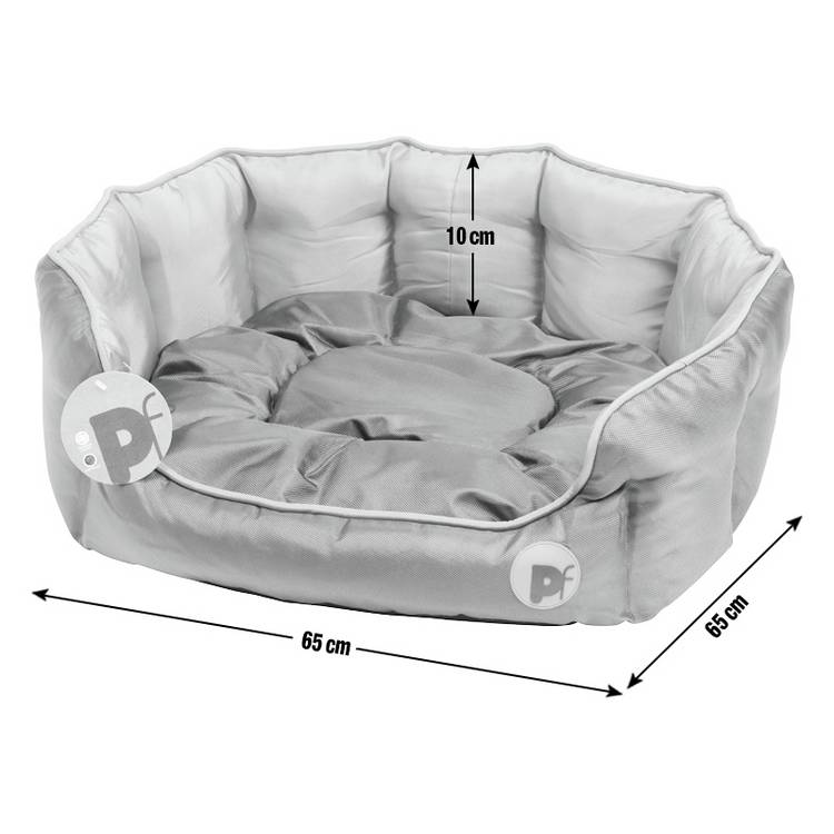 Petface Oxford Oval Red large dog bed - British product