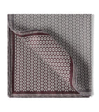 Brunello Cucinelli patterned silk pocket square 35cm, imported from the UK