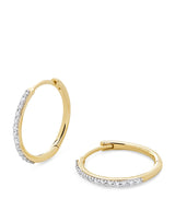 Harrods Monica Vinader Yellow Gold and Diamond Hoop Earrings- Buy online at McGrocer