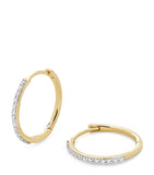 Monica Vinader 14k yellow gold diamond hoop earrings - British product