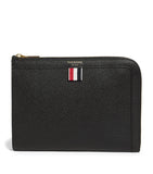 Thom Browne mini leather folio pouch, imported from the UK