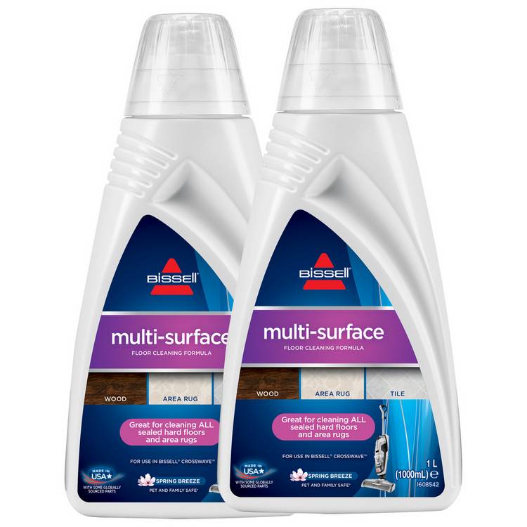 Bissell CrossWave surface cleaning solution 1L pack of 2, UK version