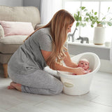 Shnuggle baby bath with bum bump design, imported from the UK