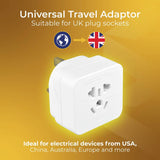 Masterplug travel adaptor 3-pack for UK (British brand)