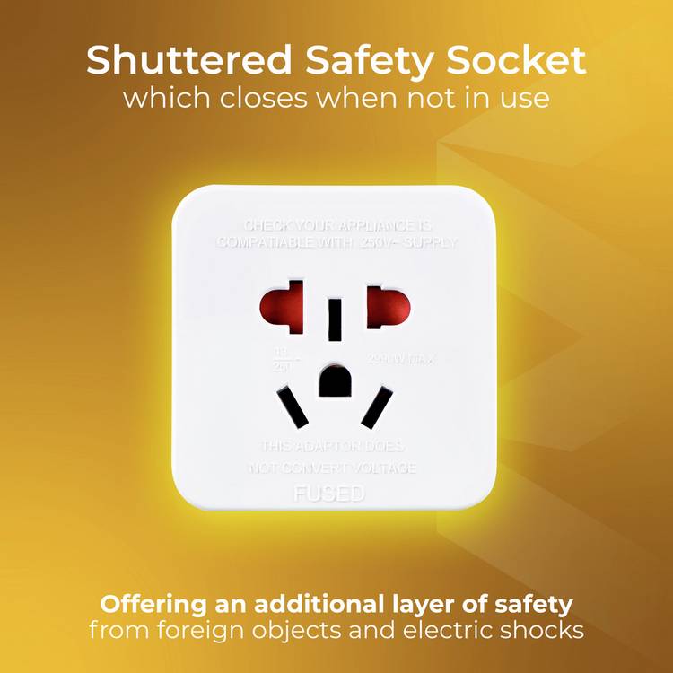 Masterplug travel adaptor 3-pack for UK (British brand)